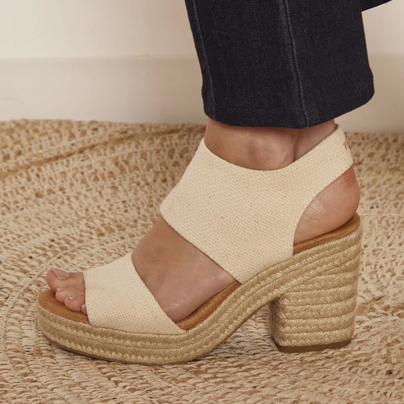 Toms Shoes - Tom’s Majorca Rope Platform Sandal Natural Basket Weave